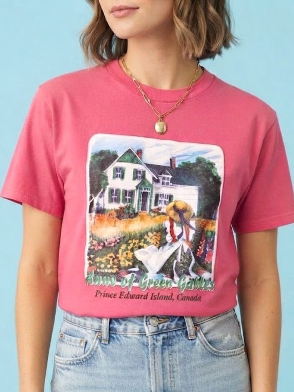 Hot Pink Anne Of Green Gables PEI Graphic Short Sleeve Tee
